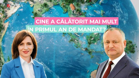 Cine a călătorit mai mult? Maia Sandu VS Igor Dodon, în primul an de mandat. Unul a ales capitalele europene, celălalt - fostele republici sovietice