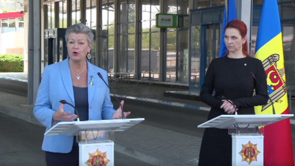 Comisarului European pentru Afaceri Interne, Ylva Johansson, la frontiera Leușeni: Ofițerii FRONTEX au o cooperare strânsă cu Poliția de Frontieră și Serviciul Vamal