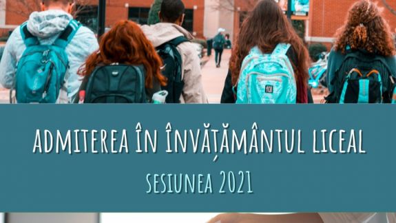 Concursul de admitere în învățământul liceal pentru anul de studii 2021-2022 va demara în două etape. Prima începe pe 12 iulie