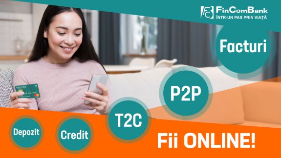 Deschide un card bancar online și beneficiază de toate serviciile FINCOMBANK stând acasă