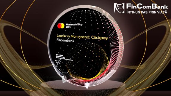 Mastercard a acordat FinComBank S.A distincția „Leader in Moneysend: Clickpay.md” pentru leadership în domeniul transferurilor bănești