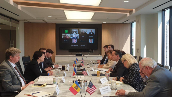 Gavrilița s-a întâlnit cu reprezentanții Asociației de afaceri americano-central europeană: I-a îndemnat să investească în R. Moldova