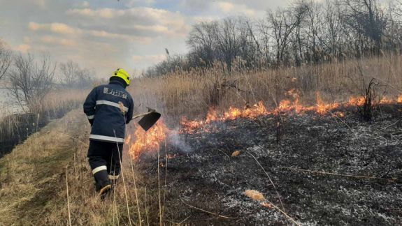 Incendiile de vegetație au dat mari bătăi de cap pompierilor din țară. Timp de 24 de ore, flăcările au distrus 120 de hectare de iarbă uscată 