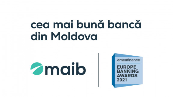 Maib – „Cea mai bună bancă din Moldova”, potrivit EMEA Finance