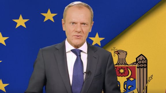 Mesajul în limba română a președintelui Partidului Popular European, Donald Tusk: „Maia Sandu iubește Republica Moldova!”