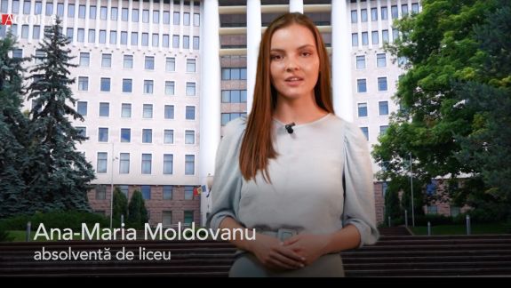 Pleacă la studii în Danemarca, dar își dorește o Moldovă prosperă. Ana-Maria Moldovanu le spune franc viitorilor deputați ce așteptări are de la ei (VIDEO)