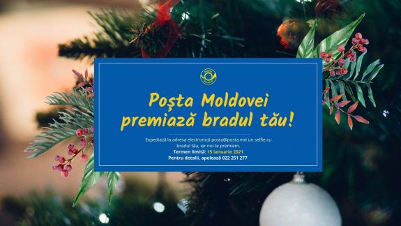 Concurs inedit pentru cei creativi: Poșta Moldovei premiază bradul tău!