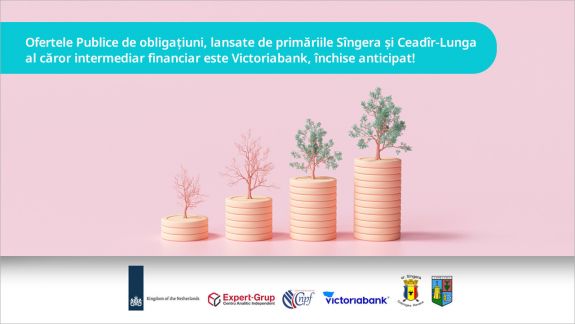 Premieră pe piața de capital din RM: Obligațiunile municipale emise de Primăriile Sîngera și Ceadîr-Lunga, subscrise integral cu sprijinul Victoriabank