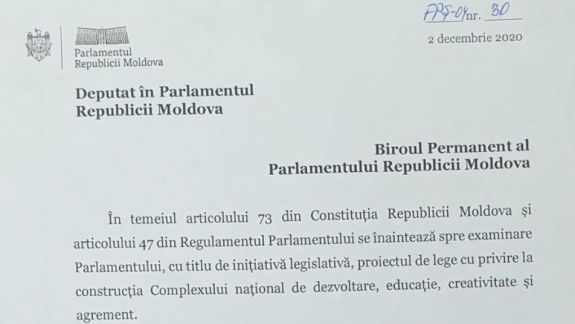Proiectul de lege al Platformei “Pentru Moldova”, privind construirea unui parc familial în locul Stadionului Republican, a fost înregistrat