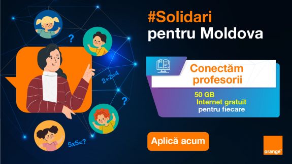 Orange acordă trafic internet gratuit cadrelor didactice din toată țara, la cerere, în campania „Conectăm profesorii”
