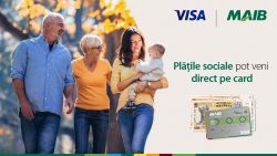 Toamna vine la MAIB cu mai multe avantaje la cardurile deschise pentru plăți sociale: pensii sau indemnizații lunare