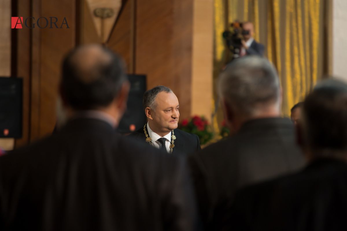 GALERIE FOTO. Ceremonia de învestire a lui Igor Dodon în funcția de șef al statului, în imagini