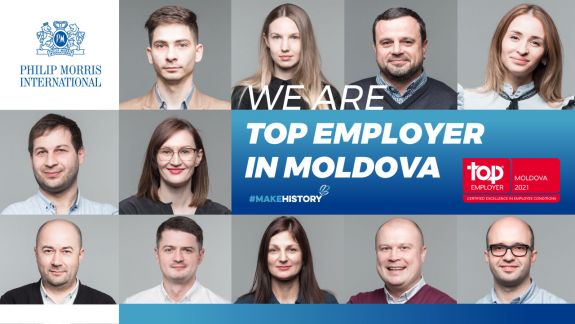 Compania Philip Morris a devenit Angajator de Top 2021 în Moldova