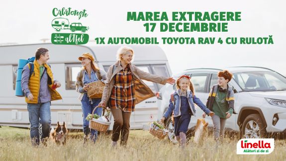 Începe numărătoare inversă până la marea extragere a automobilului Toyota RAV 4 cu rulotă în Campania Linella