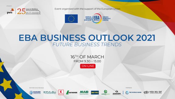 LIVE TEXT. 16.03.2021. EBA Business Outlook 2021 – eveniment online pentru lumea de afaceri și nu doar