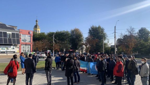 Protest la Comrat în susținerea lui Alexandr Stoianoglo