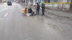 Accident violent la Bălți. Un șofer a lovit cu mașina un pieton, l-a călcat, după care a fugit de la fața locului (VIDEO)