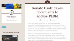 Un blogger american despre unul din documentele lui Usatîi: Sunt false